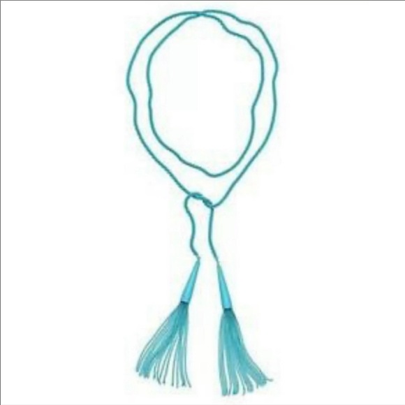 NWT KENDRA SCOTT Phara Aqua Matte Lariat Necklace - Picture 4 of 4